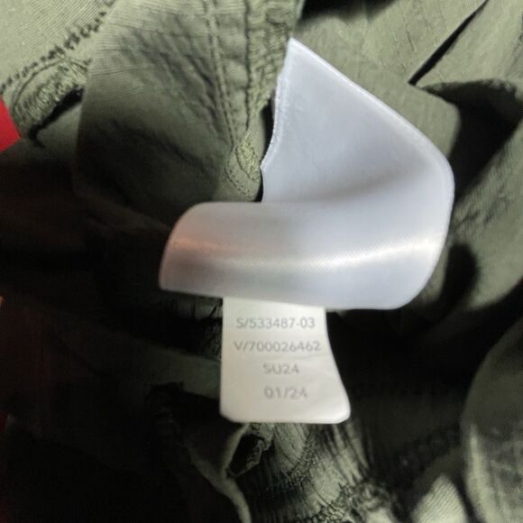 Athleta Trekkie Ripstop High Rise Parachute Pants 10P Olive Green Nylon Stretch - Picture 9 of 11